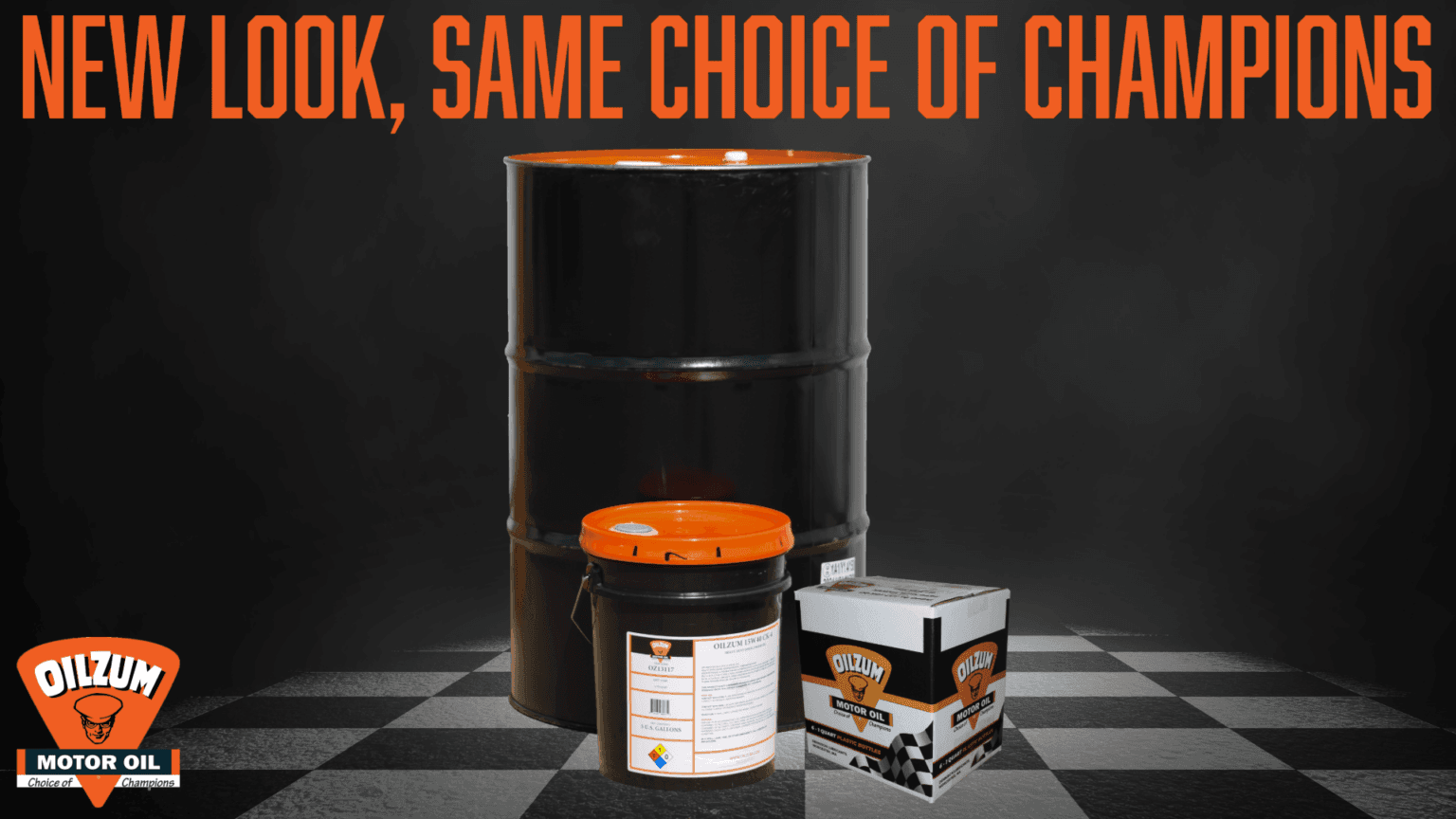 Oilzum Motor Oil - New Look, Same Choice of Champions Text Graphic