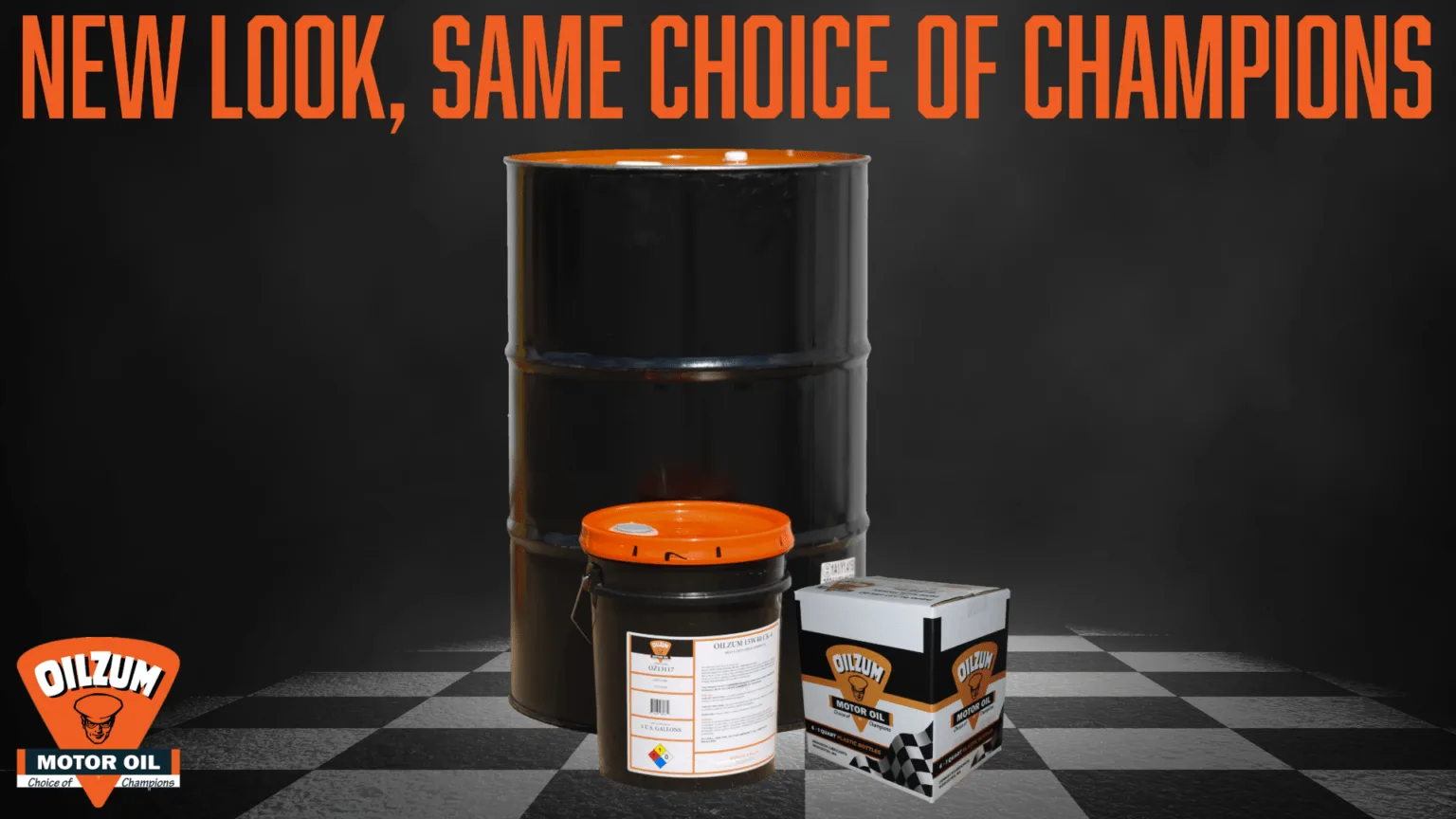 Oilzum - New Look Graphic Oilzum Motor Oil - New Look, Same Choice of Champions Text Graphic